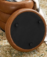 Glitzhome Modern Coffee Upholstered Storage Ottoman or Accent Stool