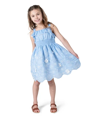 Rare Editions Toddler & Little Girls 3D Embroidered Dress