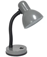 Creekwood Home Essentix 14.25" Traditional Fundamental Metal Desk Task Lamp, Bowl Shaped Shade with Flexible Gooseneck