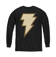 Black Adam Boys Youth Chest Emblem Long Sleeve Sweatshirt