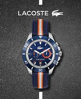 Lacoste Men's Toranga Striped Nylon Strap Watch 44mm