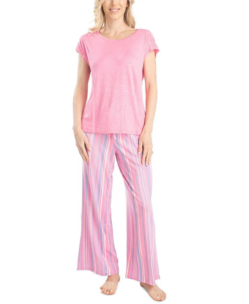 Muk Luks Women's 2-Pc. Sunny Style Pajamas Set