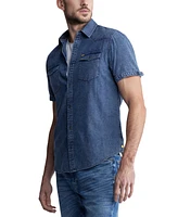 Buffalo David Bitton Men's Somba Short-Sleeve Denim Shirt