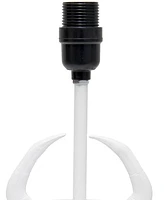 Simple Designs Shoreside 18.25" Tall Coastal White and Polyresin Pinching Crab Shaped Bedside Table Desk Lamp