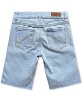 Ring of Fire Big Boys Muse Slim-Fit Stretch Denim Shorts with Rips and Raw Hem