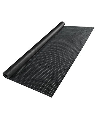 Yescom Garage Floor Mat Roll Diamond Car Parking Protect Cover Trailer Pvc 19.5x6.5 Ft