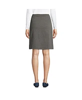 Lands' End Women's School Uniform Ponte Button Front Skort Above the Knee