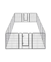 Yescom 16 Pieces 32"x40" Pet Playpen Extra Large Dog Exercise Fence Panel Crate Yard
