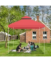 Yescom 10x10 Ft 2-Tier Canopy Top Replacement for Crescent TJSG081 Gazebo Cover Garden