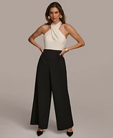 Donna Karan Women's Colorblocked Halter Jumpsuit