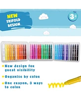 Doodle Hog Noyo 36 Colors Gel Crayons for Toddlers and Kids - Non Toxic