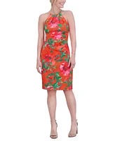 Eliza J Women's Floral-Print Halter Sheath Dress