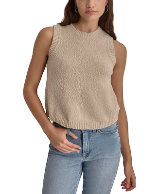 Dkny Jeans Women's Cotton Boucle Sleeveless Sweater