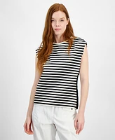 Tommy Hilfiger Women's Striped Dolman-Sleeve Crewneck Top