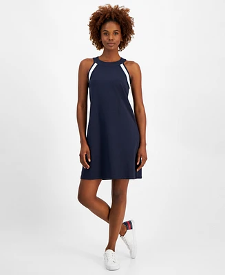 Tommy Hilfiger Women's Contrast-Trim Sleeveless Sneaker Dress