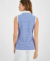 Tommy Hilfiger Women's Striped Sleeveless Polo Shirt