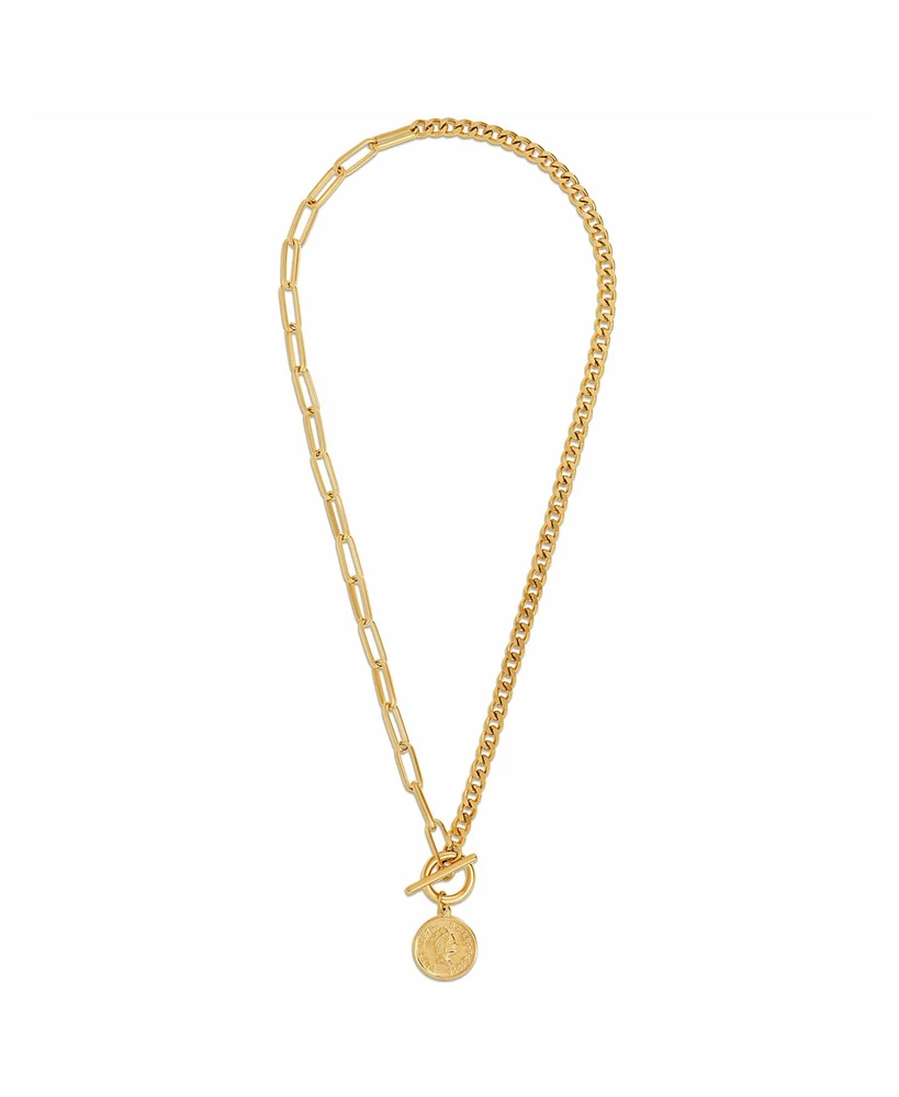 Ellie Vail Stacie Toggle Chain Coin Necklace