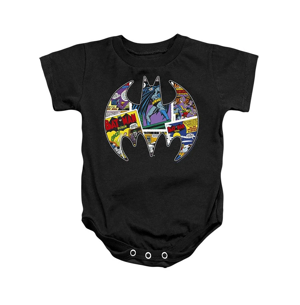 Batman Baby Girls Comic Bat Snapsuit