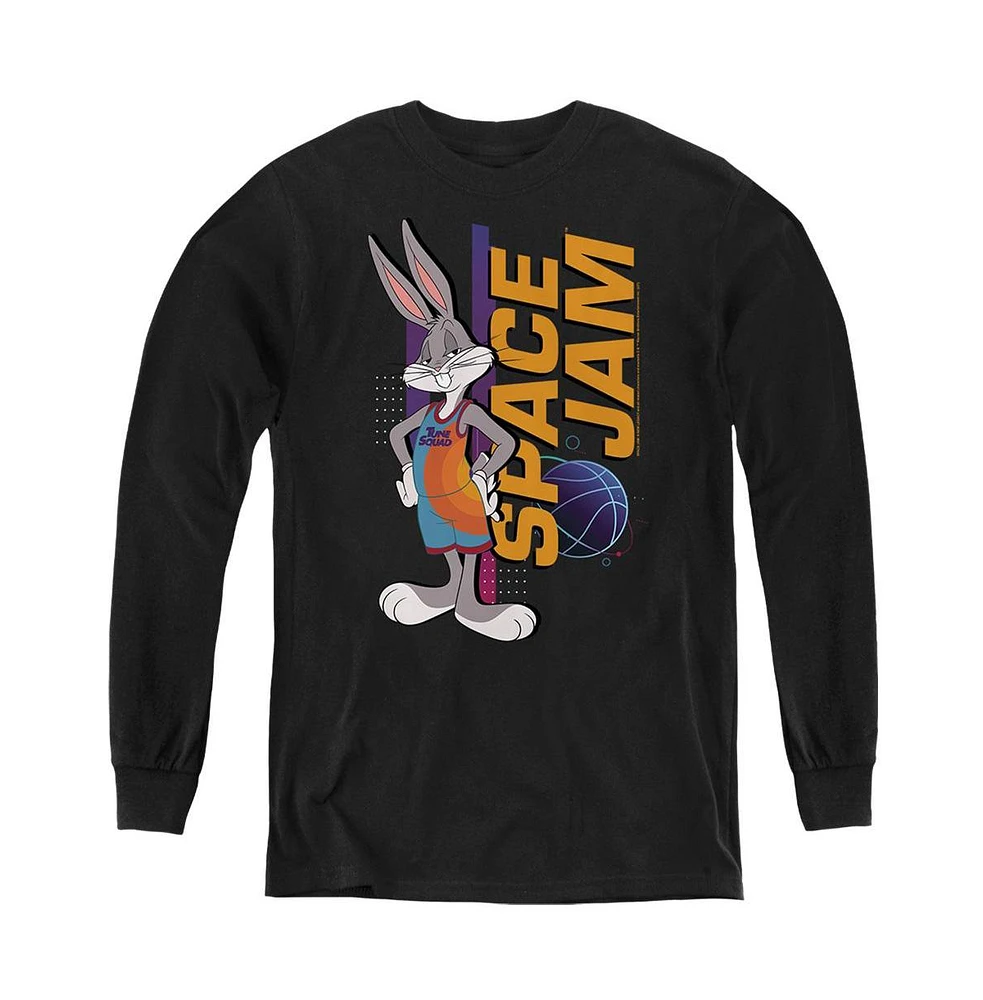 Space Jam 2 Boys Youth Bugs Standing Long Sleeve Sweatshirt