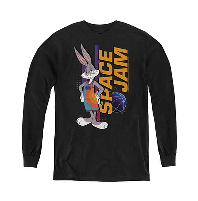 Space Jam 2 Boys Youth Bugs Standing Long Sleeve Sweatshirt