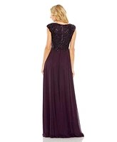 Mac Duggal Embellished-Top Gown