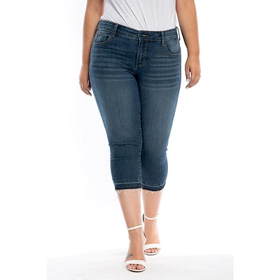 Slink Jeans Plus Size Mid Rise Crop Jeans