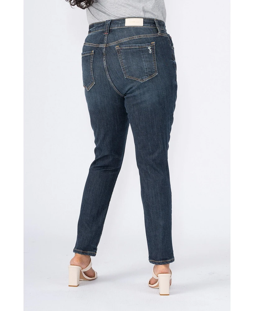 Slink Jeans Plus Size High Rise Ankle Skinny Jeans