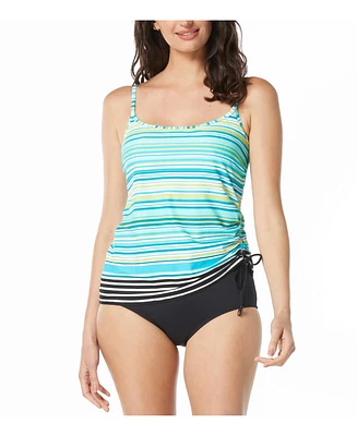 Beach House Women's Swim Bridget Underwire Tankini Top with Horizontal Stripes