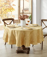Elrene Elegant Woven Leaves Jacquard Damask Tablecloth