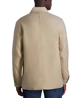 Karl Lagerfeld Paris Men's Loose-Fit Linen Safari Jacket