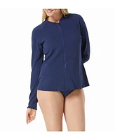 Beach House Women's Swim Phoebe Relaxed Fit Ruffled Rash Guard