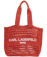 Karl Lagerfeld Paris Antibes Woven Straw Large Tote