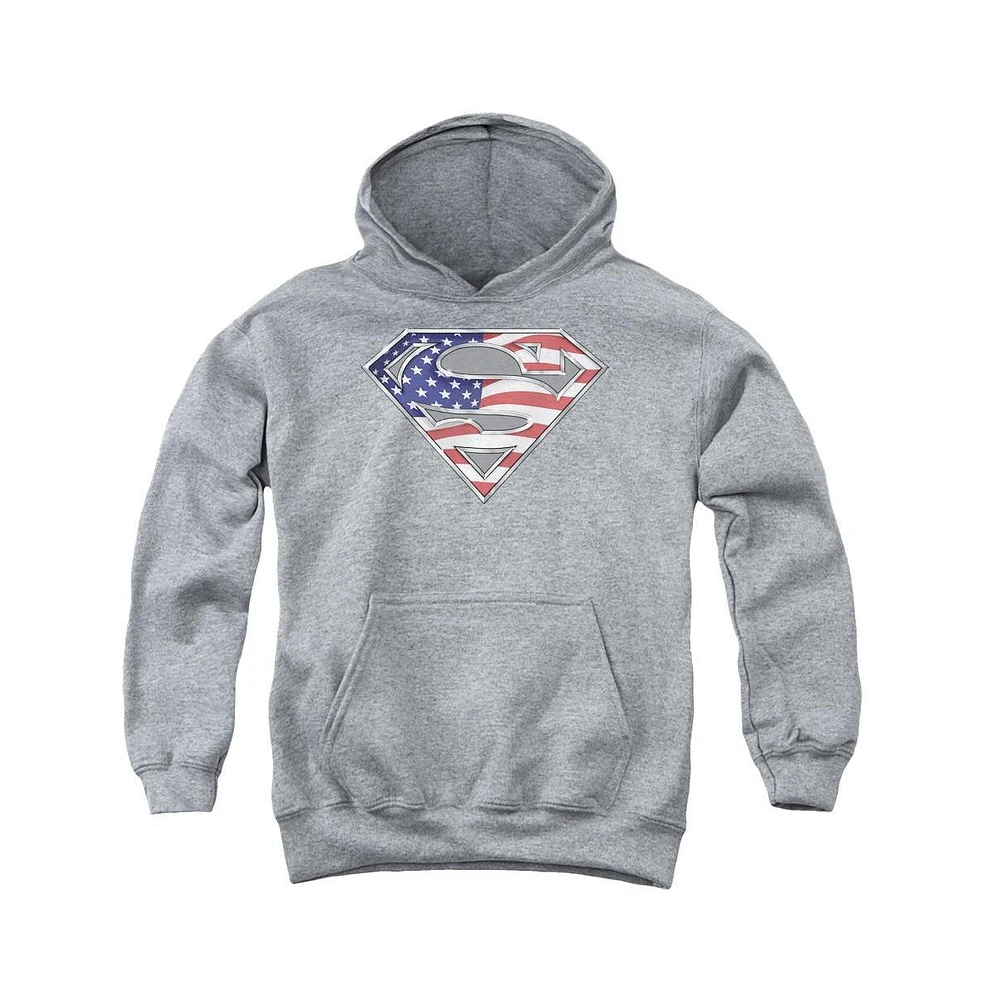 Superman Boys Youth All Pull Over Hoodie / Hooded Sweatshirt