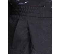 Hugo by Boss Men's Modern-Fit Logo-Print Pleated Suit Pants