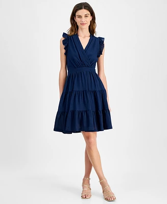 Taylor Women's Ruffled Tiered Fit & Flare Dress