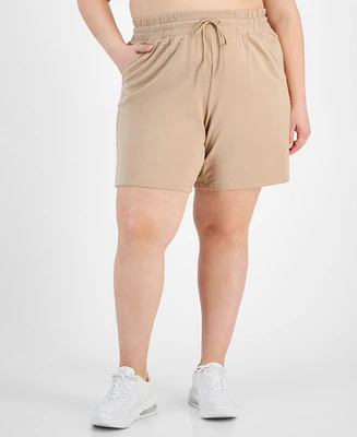 Id Ideology Plus Comfort Flow High Rise Shorts, Created for Macy's