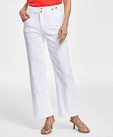 I.n.c. International Concepts Women's High-Rise Tab-Waist Kick Flare Jeans, Created for Macy's