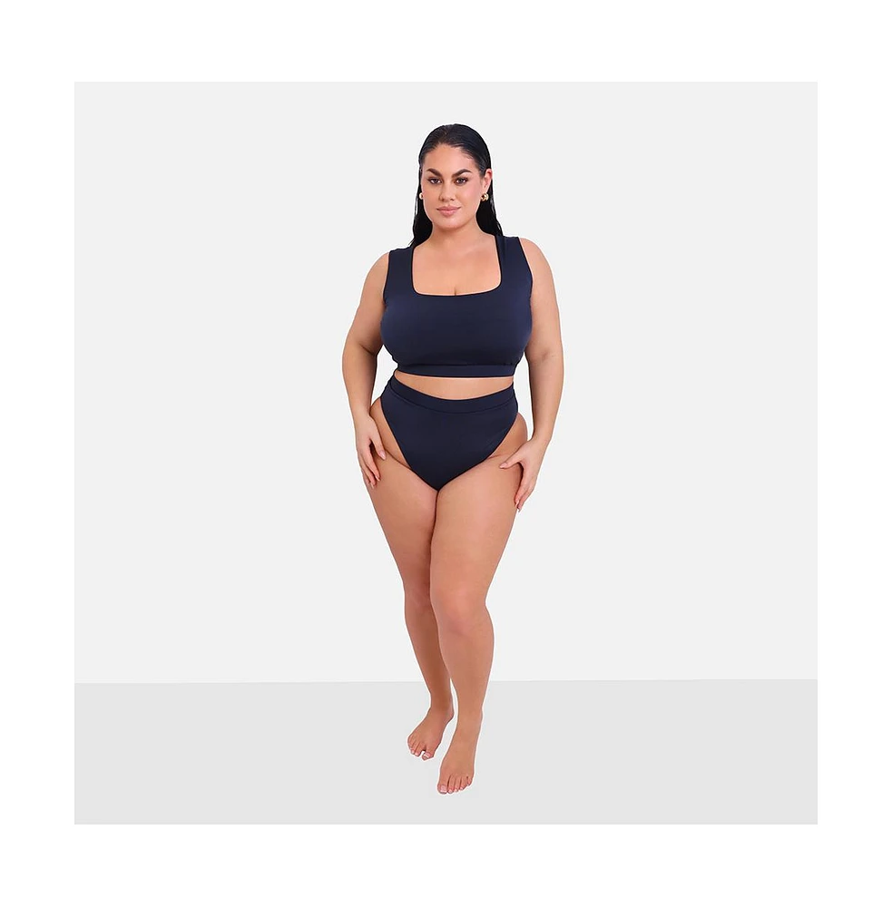 Rebdolls Plus Size Essential High Waist Bikini Bottom