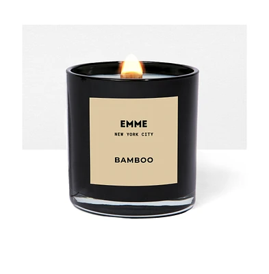 Emme nyc Natural Soy Bamboo Scented Candle Jar, 10 oz