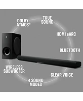 Yamaha Sr-B40A Dolby Atmos Sound Bar with Wireless Subwoofer