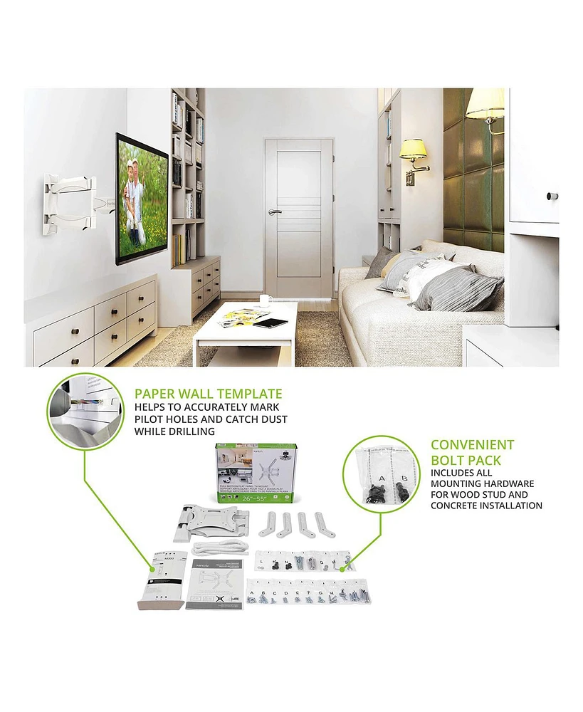 Kanto M300 Full Motion Single Stud Tv Mount for 26" - 55"