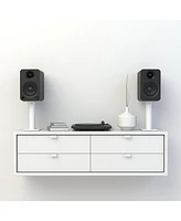 Kanto Yu Powered Bookshelf Speaker with Bluetooth & Rca Input (Matte Black) - Pair