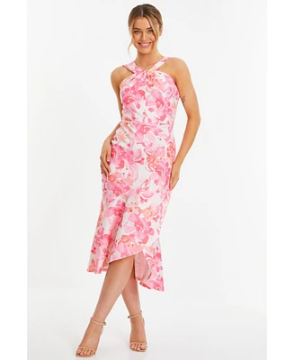 Quiz Women's Floral Halter Midi Dress