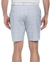 Pga Tour Men's Check Print Performance 8" Golf Shorts