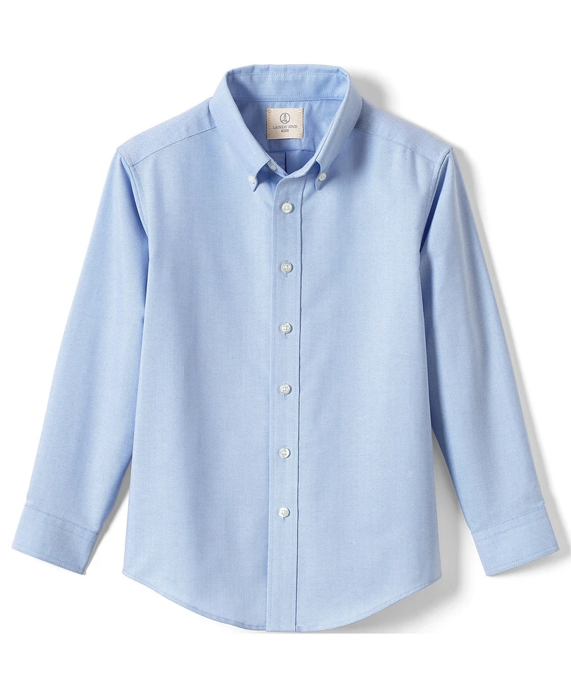 Lands' End Little Boys Long Sleeve Solid Oxford Dress Shirt