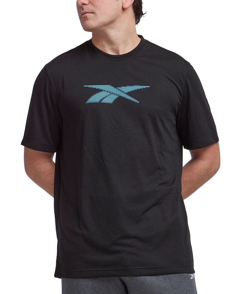 Reebok Men's Vector Performance Short Sleeve Logo Graphic T-Shirt