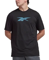 Reebok Men's Vector Performance Short Sleeve Logo Graphic T-Shirt