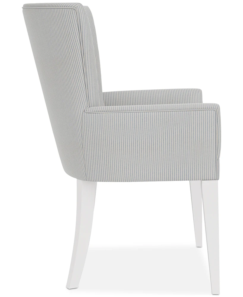 Catriona Striped Upholstered Arm Chair
