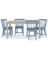 Catriona 5pc Dining Set (Rectangular Table & 4 Wood Side Chairs)