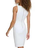 Siena Women's Origami-Pleat Sleeveless Bodycon Dress
